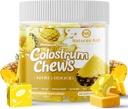 Colostrum Chews Supplement med probiotika til Gut Sundhed, Bloating, immunforsvar, hud, hårvækst og skønhed - Ananas Arv (60 Servere)
