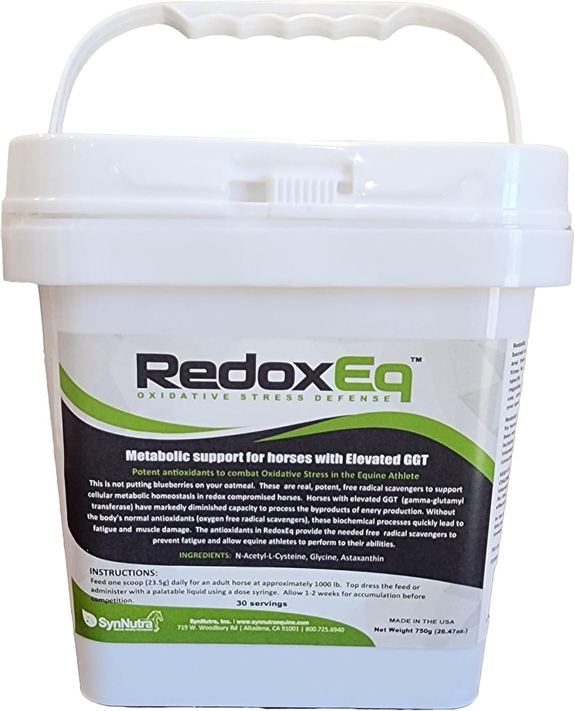 SynNutra Equine RedoxEq- for Forhøjet GGT 100% Natural 30 Servere