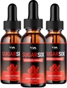 (3 Pack) SugarSix Drop Sund Vitamin Support Supplement - Sugar Six Advanced Formel, Sugar Six 24 Hour Væske, SugarSix Energy and Extra Strength Anmeldelser, 3 Måned Supply