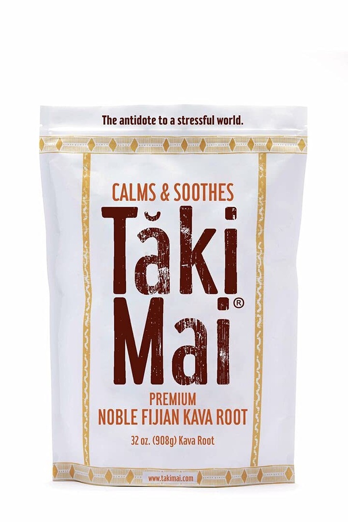 Taki Mai Noble Kava Root Powder 32oz - Autentisk Traditional Grind, Natural Aften Afslapning, Rastful Nights and Calm Rituals, 100% Pure Noble Kava