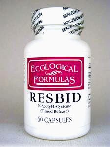 Økologiske formler - Resbid N- Ace- L- Cys (Timet Rel) 60 caps