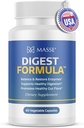 MASSE 'Digest Formel Supplement Enzyme Boost Kapsler - Avanceret Formel for fordøjelsessygdomme & Gut Flora Support - Natural Organic Enzyme Supplement for fordøjelsesbehandling og overvækst- 60 Tæl