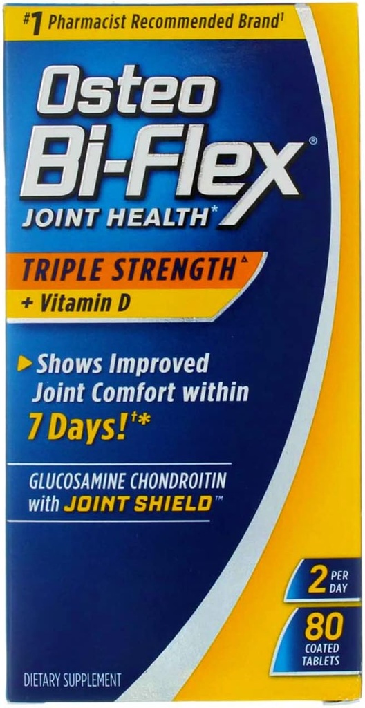Osteo Bi- Flex Triple Strength w / D-vitamin (80 overtrukne tabletter)