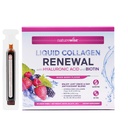 NatureWise Hydrolyzed Liquid Collagen til kvinder & mænd 400mg - Høj Absorption, Type 1 & 3 Peptider med Biotin + C-vitamin + B-vitamin Complex & Hyaluronsyre - blandet berry - 30 rør [30 dages forsyning]