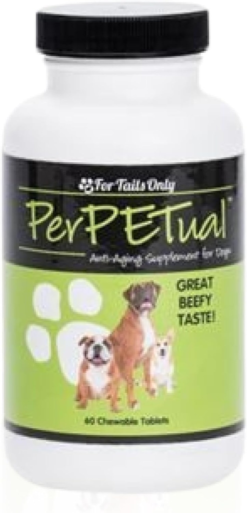 Youngevity Perpetual ™ - Maksimal styrke Anti- Aging Dog Bone & fælles support - med Glucosamin, Cholin, MSM, Milk Thistle, Calcium, Gurkemeje & Mere - 60 tyggetabletter