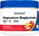 Nutricost Magnesium Bisglycinate Powder (Fruit Punch, 250 Bedste) - Chelated Magnesium supplement