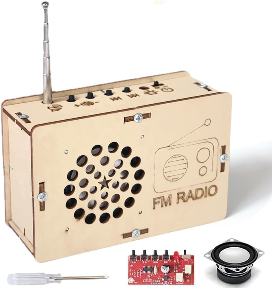 STEM Toys for Ages 6-8-13 Science Kits DIY Building Your Own Radio Crafts for Kids Stocking Stuffers Birthday Gifts for 9 11 12 14 15+ Year Old Boys Girls Teens Circuit Engineering Electronics Project