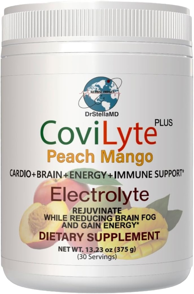 CoviLyte Peach Mango - Electrolyte, Energy drink, 30 Servere (Pack of 1)