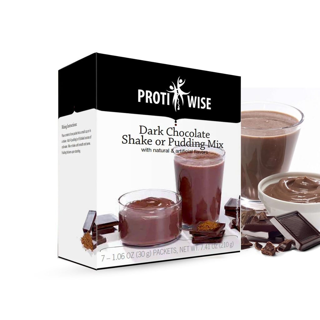 Protiwise High Protein Shake & Pudding Mix 124; 15g Protein, lav fedt, lav kalorie, lav sukker