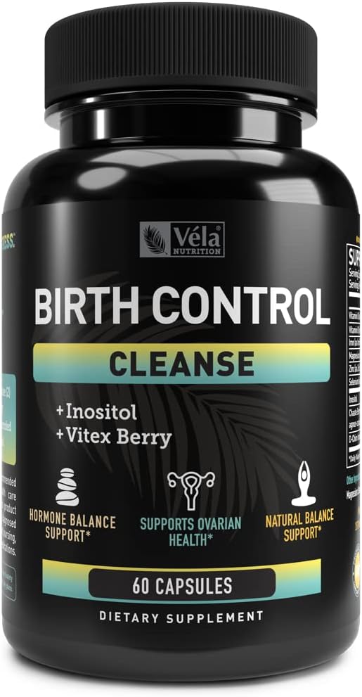 Vela Food Control Cleanse Support 124; med Inositol, Vitex Berry, Vitamin B, og Zink124; Sund Fertilitet & Hormone Balance Support 124; 60 Kapsler 124; 3. part Testet, Non- GMO