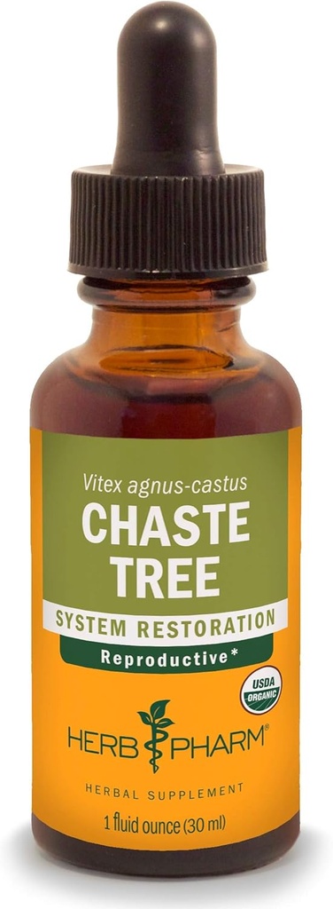 Herb Pharm Chaste Tree Liquid Extract til kvindelig reproduktiv systemsupport - 1 Ounce (DCHASTE01)