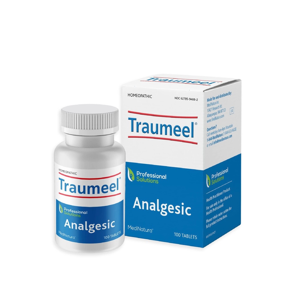 MediNatura Traumeel Homøopatisk Arnica + 13 Aktive Ingredienser til Muskel, Fælles, Tilbage, Gigt, Skader, Øvelse Relaterede smerter og ømhed - Made in Germany - 100 tabletter