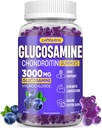 Glucosamin Chondroitin Gummies 3000mg, Advanced Glucosamin Chondroitin Msm, Joint Support, Antioxidant immunforsvar, Bone og Joint Fleksibilitet, Styrke og mobilitet, Blueberry Flavor