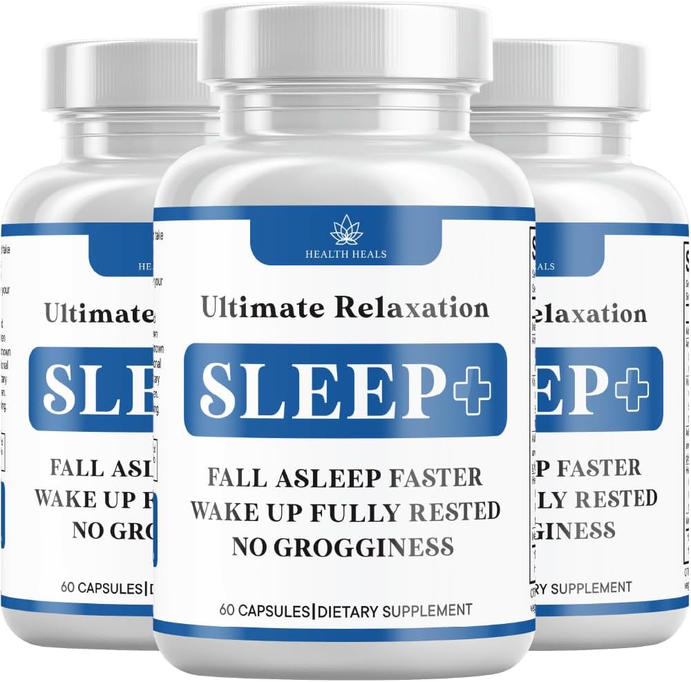 Afslapning Sleep Aid, Natural Non- Habit Forming, Sleep Supplement Udviklet til støtte for Længere & bedre søvn, Kamille, Magnesium, Melatonin, Ashwagandha, GABA, Drug- Free (180 Tæl)