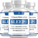Afslapning Sleep Aid, Natural Non- Habit Forming, Sleep Supplement Udviklet til støtte for Længere & bedre søvn, Kamille, Magnesium, Melatonin, Ashwagandha, GABA, Drug- Free (180 Tæl)