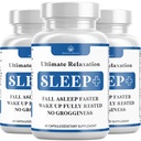 Afslapning Sleep Aid, Natural Non- Habit Forming, Sleep Supplement Udviklet til støtte for Længere & bedre søvn, Kamille, Magnesium, Melatonin, Ashwagandha, GABA, Drug- Free (180 Tæl)