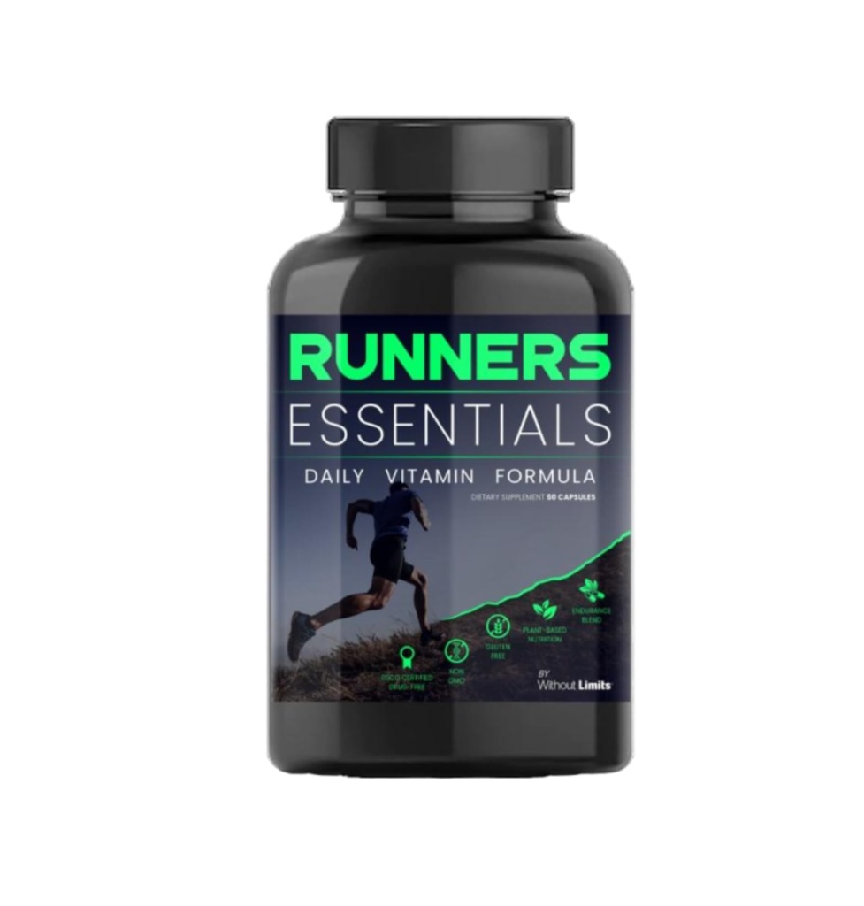 Uden Limits løbere Essentials Daily Vitamin Formel - Løbere Daily Vitamin - One Month Supply - 60 Kapsler