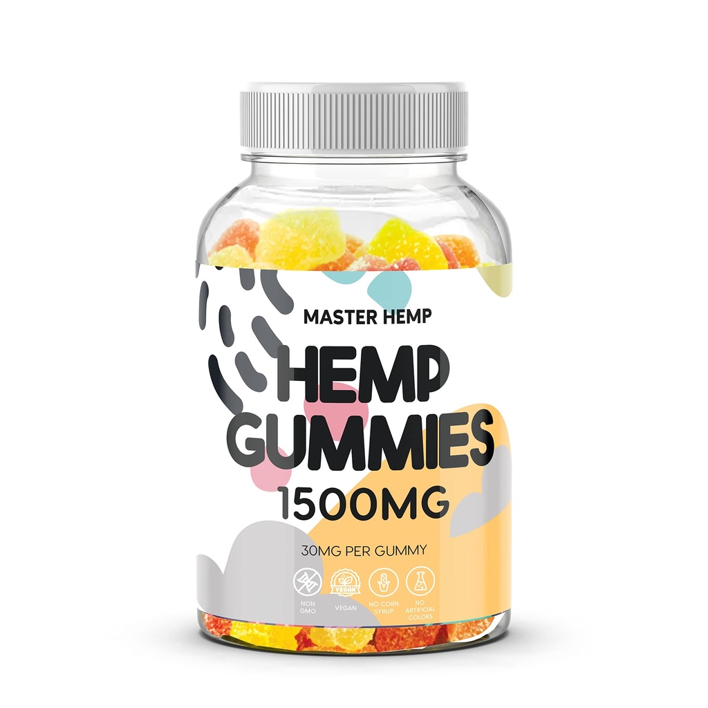 Økologisk Hamp Gummies Natural Pure Hamp Oil Extract - L- Theanine Sea Moss Vitamin B2 Brains Extra Strength High Potency ed Spiselige Vegansk Naturs Leaf Made i USA