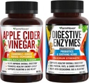 FarmHaven Apple Cider Vinciferkapsler med ingefær og fordøjelsesenzymer med 18 Probiotika & urter