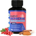 Premium Berberine Supplement 1200mg med Ceylon Cinnamon - 90 Vegankapsler - Berberine HCL Supplement Non- GMO Gluten Free, immunforsvar