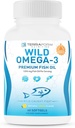 Triple Strength Fish Oil Omega 3 2400mg per servering - Burpless, Lemon Flavored Non- GMO, Gluten & Soy Free - 30 Servere