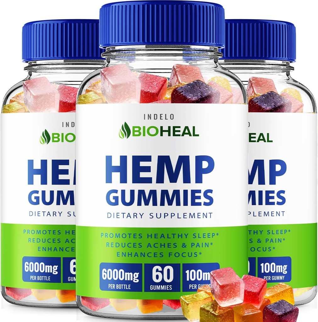 BioHeal Hamp Gummies - med Hamp Seed Extract Bio Heal Hamp Gummies Tinnitus Herbal Support, Sundhed og Wellness Support, All Natual Hamp Gummies Advanced Formel (3 Pack - 180 Gummies)
