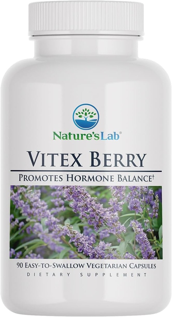 Nature 's Lab Vitex Berry 500mg - Understøtter et positivt stof * - 90 kapsler (90 dages forsyning)