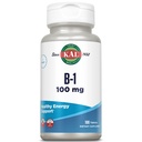 KAL Vitamin B1 100 mg, Thiamin supplement til Metabolisme, sund energi, hud, nervesystem, hjerte sundhed og hjerne support, Vegan Vitamin, 60- dag penge tilbage garanti, 100 Servere, 100 tabletter