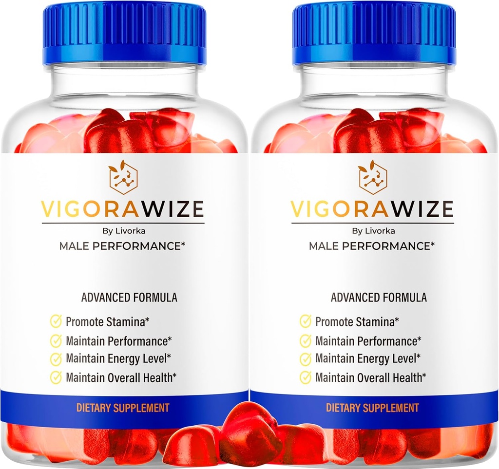 (2 Pack) Vigorawize Gummies, Vigorawise Gummies, Vigorvise Gummies, Vigora Wize Advanced Formel Gummies, Vigora Wise Daily Support Gummies, Vigora Wize Health Supplement, 120 Gummies til 2 Måneder