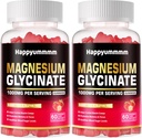 Magnesium Glycinate Gummies 1000mg - Sugar Free Magnesium Kalium Supplement med D-vitamin, B6, CoQ10 for Calm Mood & Sleep Support - 120 Jordbær Gummies