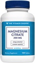 Magnesium Citrate 200 mg tabletter, Magnesium tillæg som Citrate for Muscle Relaxation - understøtter nerve, hjerte og muskel funktion - øger energiproduktion (100 tabletter) af Vitamin Shoppe