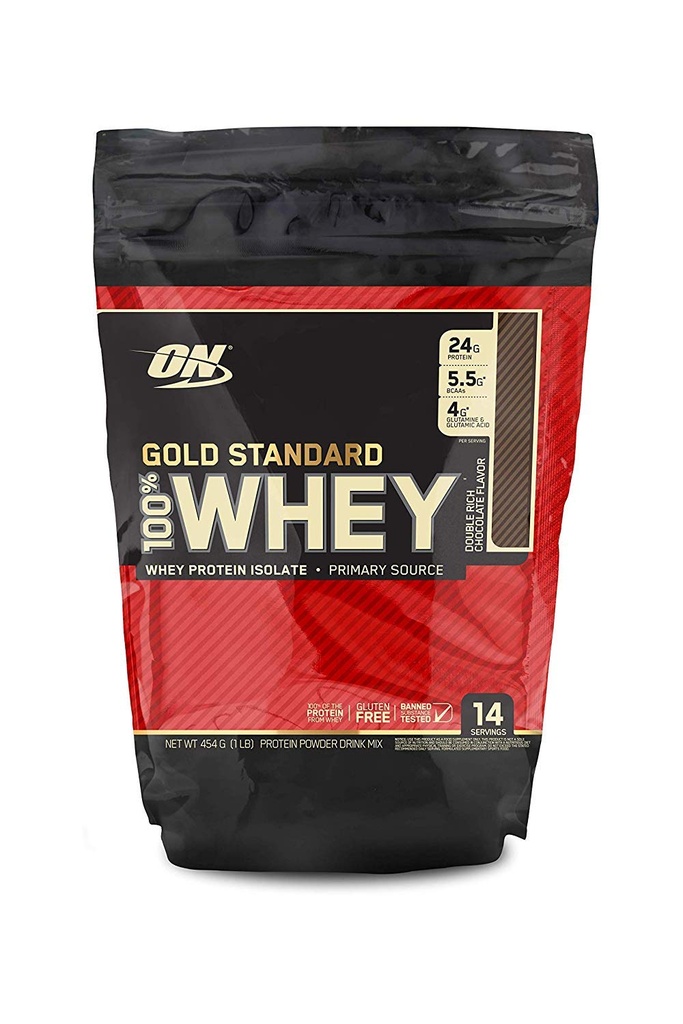 Optimum Nutrition Gold Standard 100% Whey Protein Powder, Double Rich Chocolate, 1 Pound