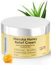 Clearbody Organics Manuka Honey Cream - 2 fl oz, Pack of 1 - Lindrende Eksem Cream - Dyb hydrering med kolloid havregryn - Instant Manuka Relief for tør, Itchy Skin