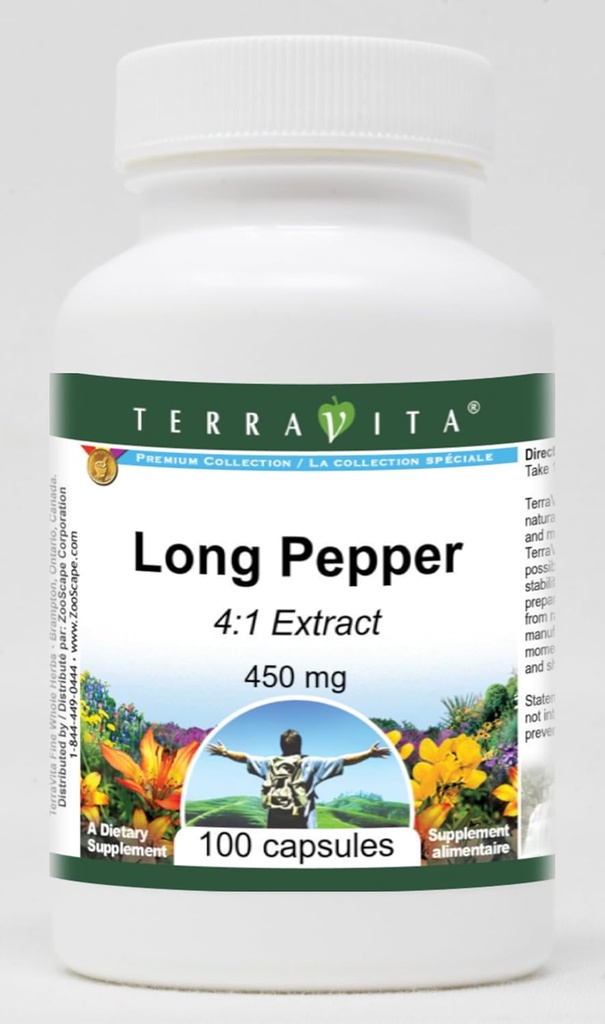 Lang peber 4: 1- 450 mg (100 kapsler, ZIN: 521125) - 3 pakning