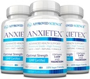 Godkendte Science Anxietex - rolig og afslapning - L- Theanin og Magnesium - 60 kapsler - Vegansk Friendly - 3 måneders forsyning