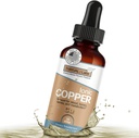 Ionic kobberdråber (30 PPM) - Rent flydende supplement til hår, hud, negle & ben sundhed - Biotilgængelig kobber til energi, wellness & fælles støtte - 4oz (Glas Dropper Flaske)
