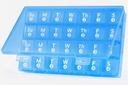 Stor Månedlig Pill Organizer, 28 Dag Pill Box 1 gang om dagen, 4 Uger en Måned Pill Case Container, Travel Friendly Medicine Organizer for Vitaminer, Fiskeolier, Kosttilskud