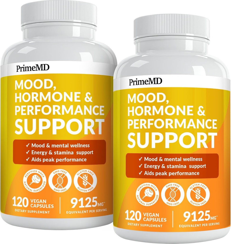 19- in-1 Peruvian Maca Root Kapsler - 9125 mg Ashwagandha Kosttilskud med Maca Fenugreek & Ginseng (120 Kapsler), pakke med 2