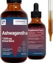 HERBANA FREMSTILLING Ashwagandha Flydende Drops Uddrag - Muscle Recovery Tinktur - Withania Somnifera Drops - Høj potens