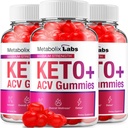 (3 Pack) Metabolix Labs Keto ACV Gummies - Advanced Formel Metabolix Keto Plus Weight Management ACV Gummies Apple Cider Vinabolix ACV Kosttilskud Mænd Kvinder (180 Gummies)
