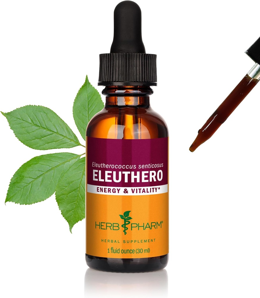 Herb Pharm Eleuthero Root Liquid Extract for Energy and Stamina, Cane Alkohol, 1 Ounce