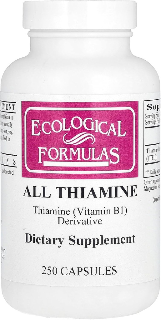 Økologiske formler Alle thiamin, 250 kapsler