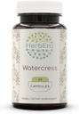 HerbEra Watercress 60 Kapsler, 800 mg, Koncentreret Flydende Drops Naturlig Vandladning (Nasturium Officinale) Tørret Herb (60 Kapsler)