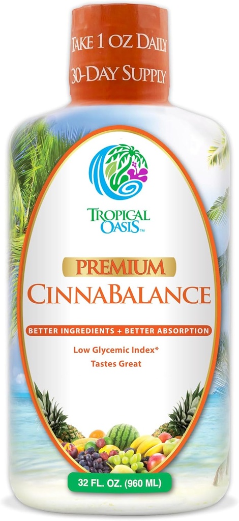Cinnabalance - Flydende kanel tillæg w / kanel Bark, Aloe Vera, Ginger Root, Green Tea & Antioxidants - 32 oz, 32 portioner