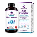 Life Solutions Zink Complex - Zink Gluconat og kobber Gluconat for optimal immunforsvar & sundhed - High Absorption Formel - Flydende 8oz-