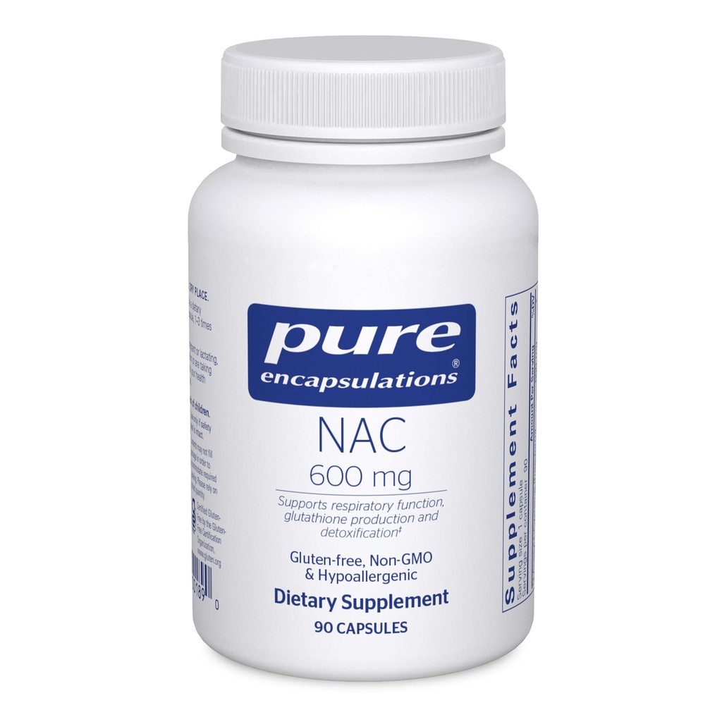 Ren indkapsling NAC 600 mg - N- acetyl cystein NAC supplement til lung sundhed & immunforsvar, leverstøtte og antioxidanter * - med Freeform N- Acetyl- L- cystein - 90 kapsler