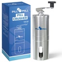 Pill Mill Pill Crusher - knuser flere tabletter til en fin pulver - Metal Pill Grinder - Tablet Pulverizer Velegnet til rejser - Great Foeding Tube brug og Kæledyr