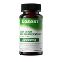 Lever Detox Supplement, 30,000mg Milk Thistle Extract, gurkemeje, Artichoke & Glutathione - Understøtter leversundhed & antioxidant funktion - 60 tabletter