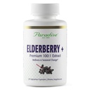 Paradise Urter Elderberry med Zink Extract, Understøtter Kropets naturlige forsvar, Super Potent, Ultra Pure, Vegan, Non GMO, Gluten Free, 60 Vegetariske Kapsler