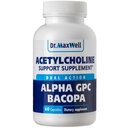Acetylcholin, Alpha GPC Cholin 600mg + Bacopa, bedre end hver eneste. Mere pålidelig Acetylcholin (understøtter hukommelse og læring) supplement, 60 kapsler